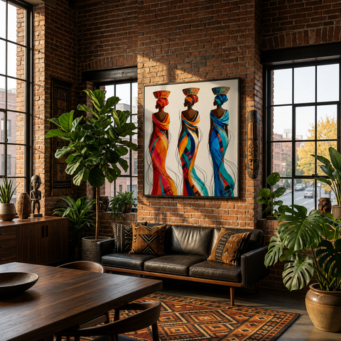Celebration of Grace Aluminum Print - Modern Fine Art, Cultural Unity Wall Decor, Brushed Metallic Statement Piece, Elegant Home Office Art