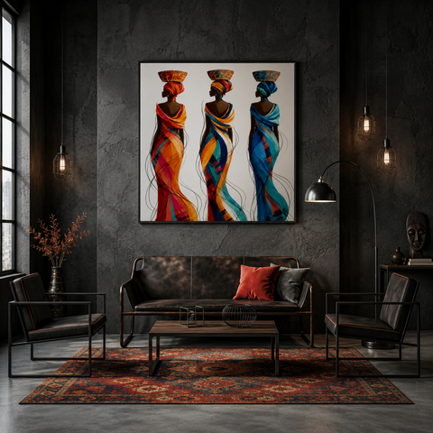 Celebration of Grace Aluminum Print - Modern Fine Art, Cultural Unity Wall Decor, Brushed Metallic Statement Piece, Elegant Home Office Art