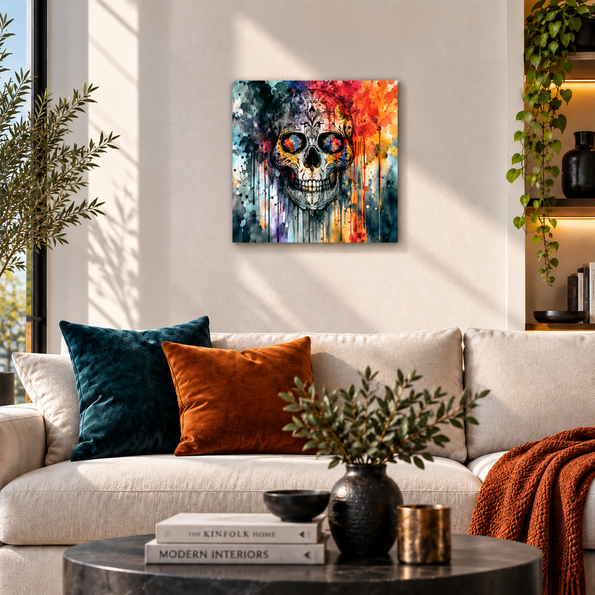 Eclipsing of the Soul Aluminum Print | Gothic Skull Wall Art | Brushed Metal Anatomy Decor | Unique Dark Academic Art Gift