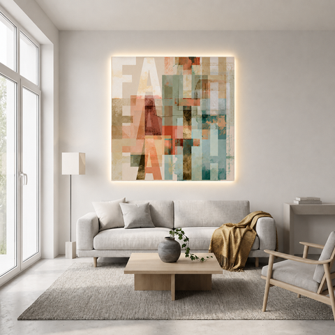 FAITH Acrylic Wall Art – Serene Spiritual Home Decor