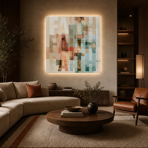 FAITH Acrylic Wall Art – Serene Spiritual Home Decor