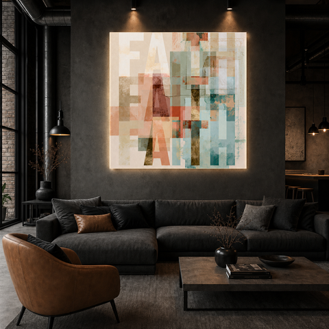 FAITH Acrylic Wall Art – Serene Spiritual Home Decor