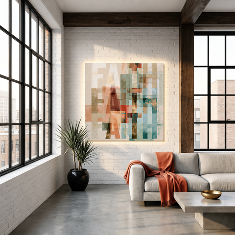 FAITH Acrylic Wall Art – Serene Spiritual Home Decor