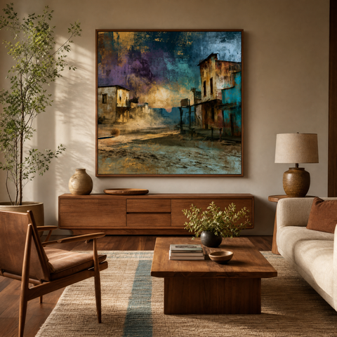 Ghost Town  Moody Western Desert Brushed Aluminum