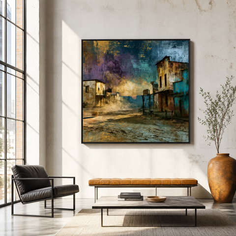 Ghost Town  Moody Western Desert Brushed Aluminum