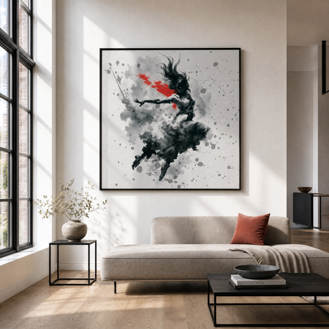SHE Flow and Turbulence Aluminum Print, Modern Abstract Dance Wall Art, Brushed Metal Metallic Wall Decor, Contemporary Fine Art Gift