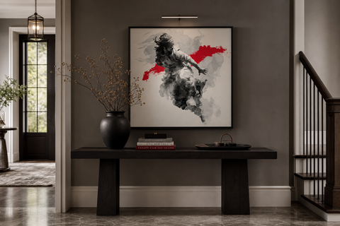 HE Momentum and Stillness Aluminum Print - Abstract Fine Art Wall Decor - Modern Industrial Metallic Brushed Metal Wall Art for Living Room