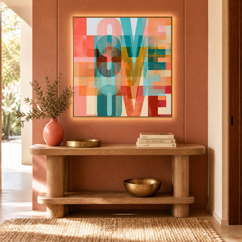 LOVE Acrylic Wall Art  Romantic Minimalist Decor 
