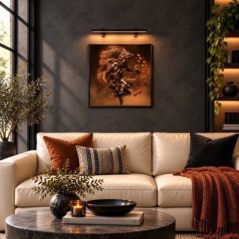 Shaman of the Savannah Aluminum Print - African Tribal Wall Art - Modern Cultural Decor - Vibrant Ancestral Energy - Ready to Hang