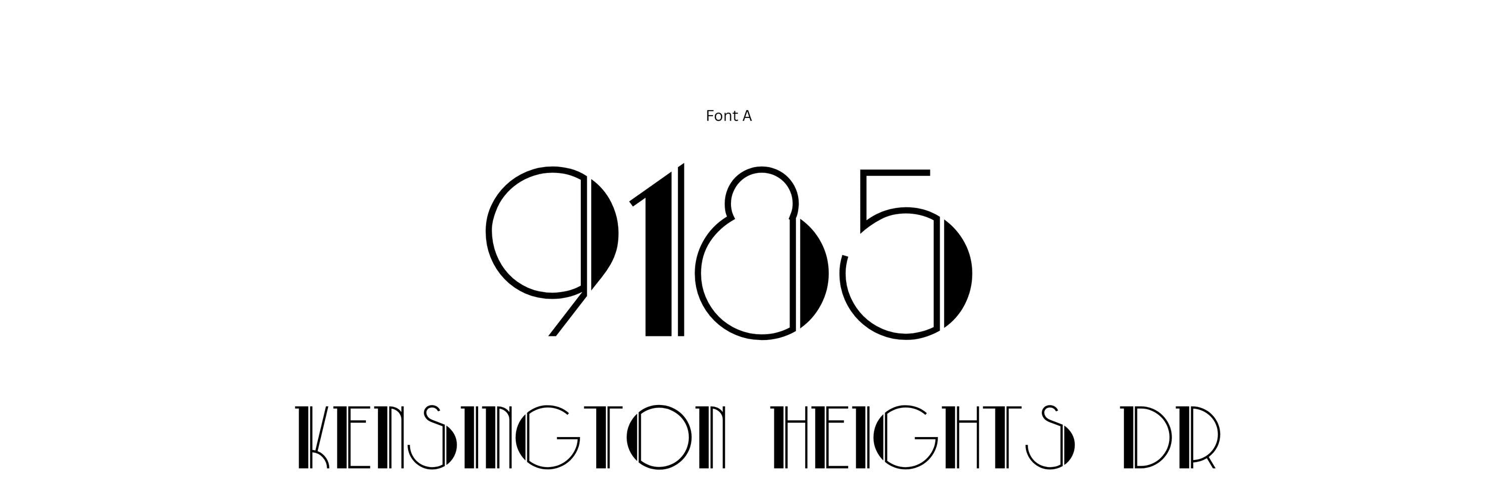 Custom 8x24 Kensington Address Sign | Modern House Numbers Plaque | Brushed Aluminum Metal Outdoor Home Decor | Personalized Gift