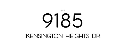 Custom 8x24 Kensington Address Sign | Modern House Numbers Plaque | Brushed Aluminum Metal Outdoor Home Decor | Personalized Gift