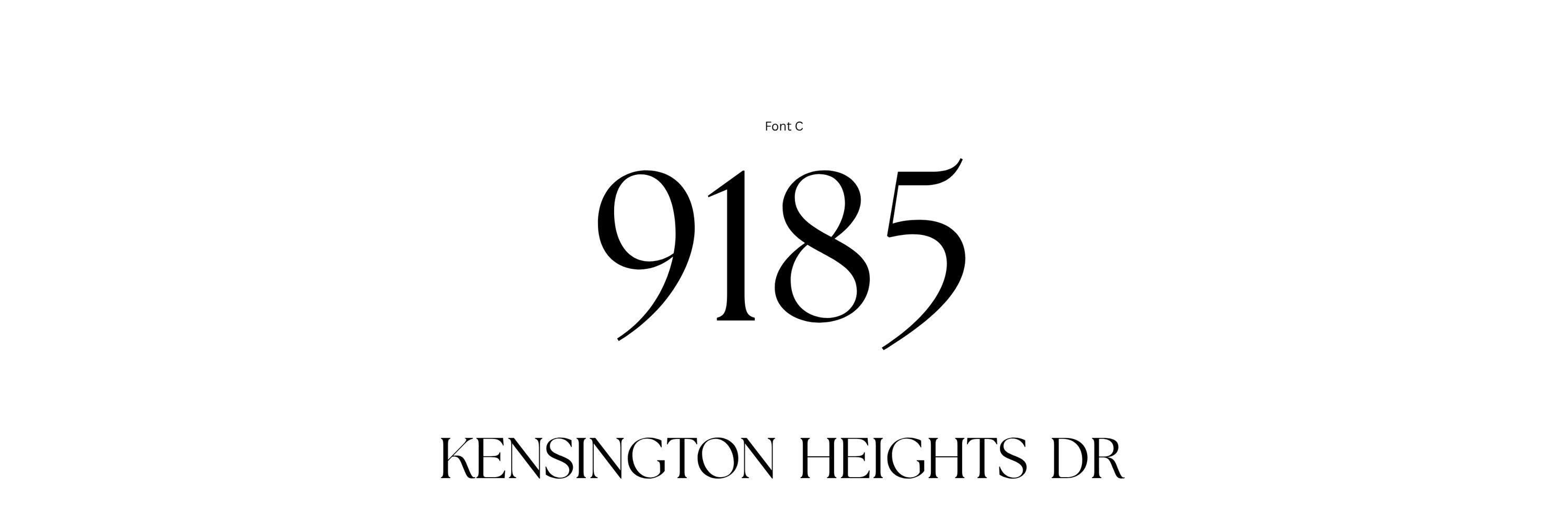 Custom 8x24 Kensington Address Sign | Modern House Numbers Plaque | Brushed Aluminum Metal Outdoor Home Decor | Personalized Gift
