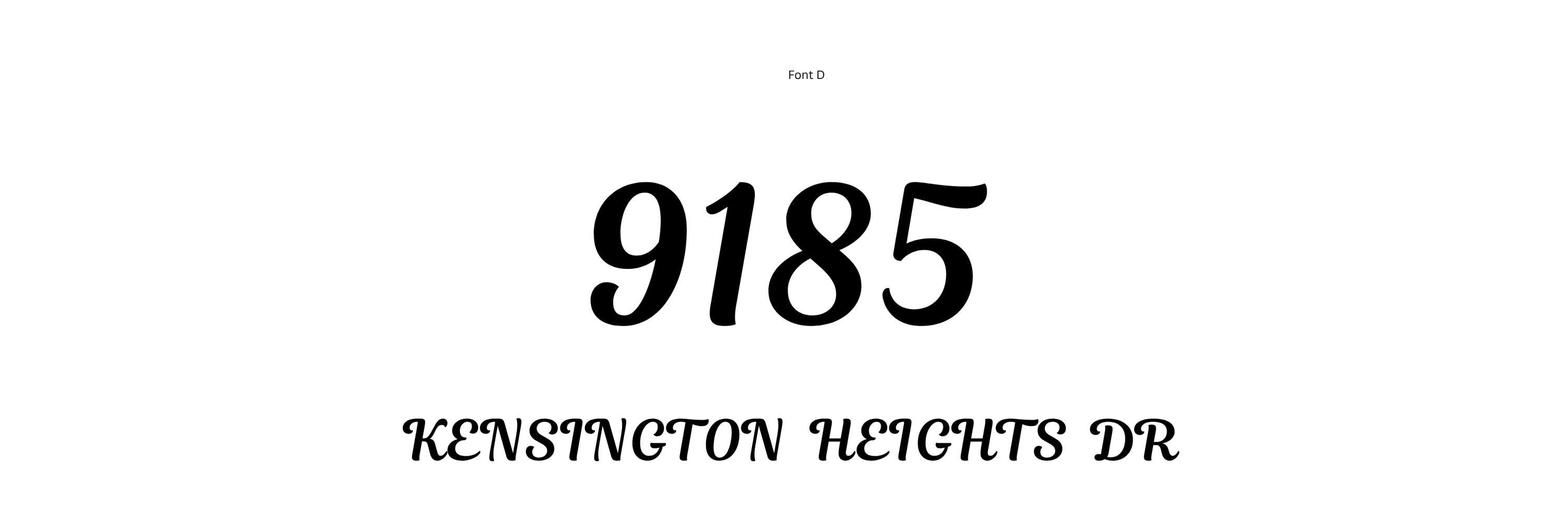 Custom 8x24 Kensington Address Sign | Modern House Numbers Plaque | Brushed Aluminum Metal Outdoor Home Decor | Personalized Gift