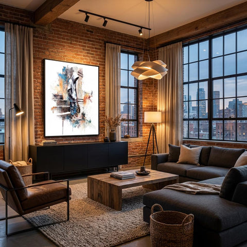 Arrival - Skateboarder on Brushed Aluminum Print | Urban Watercolor Art | Modern Home Decor Gift