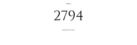 Custom 12x36 Meridian Address Sign | Brushed Aluminum Metal House Numbers Personalized Address Plaque