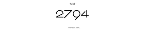 Custom 12x36 Meridian Address Sign | Brushed Aluminum Metal House Numbers Personalized Address Plaque