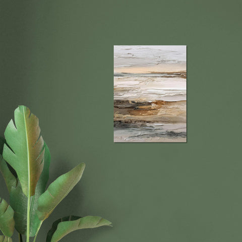 Bluffside - Clash of Echoes - Textured Illusion Abstracts Aluminum Print | Coastal Modern Art | Unique Wall Decor Gift