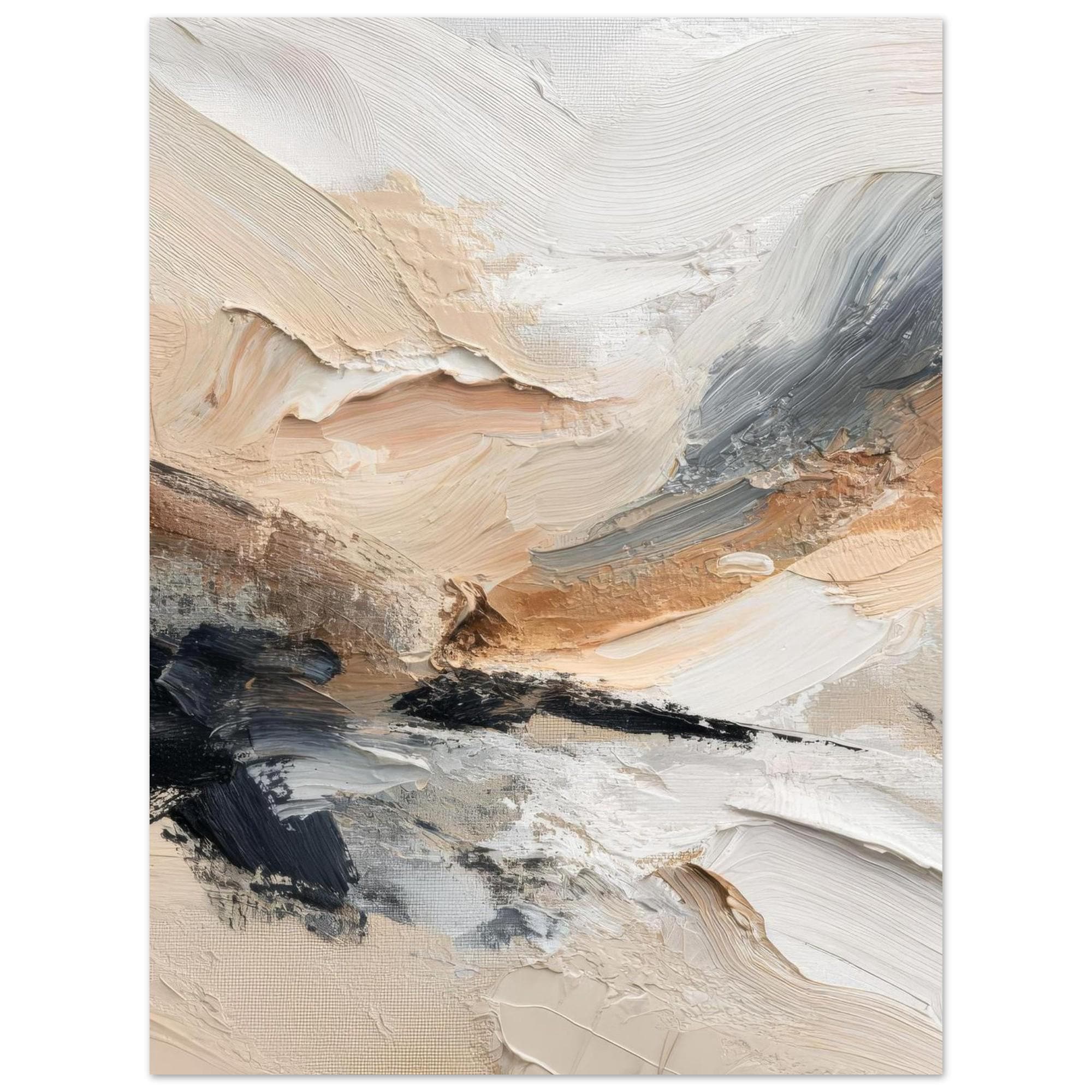 Sahara - Clash of Echoes - Textured Illusion Abstracts Art | Boho Desert Wall Decor | Modern Matte Finish | Unique Home Gift
