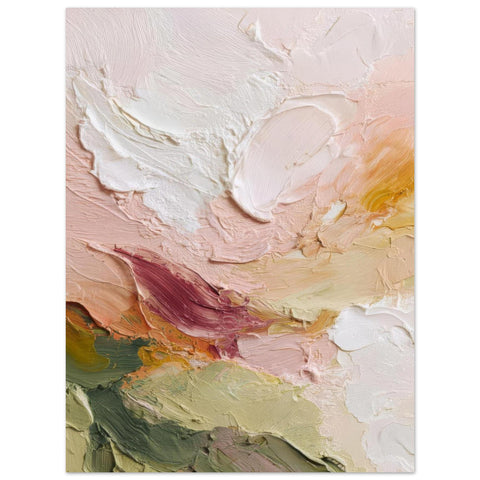 Sunrise - Clash of Echoes - Textured Illusion Abstracts Aluminum Print Art | Coastal Warmth Wall Decor | Modern Home Art