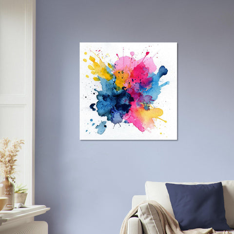 Color Detonation Aluminum Print - Vibrant Modern Art, Minimalist Decor, Gift for Art Lover