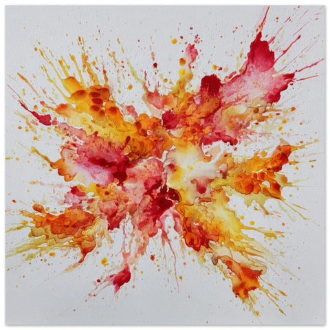 Kinetic Force Aluminum Print: Modern Art, Vibrant Colors, Minimalist Decor Gift - Unique Wall Art