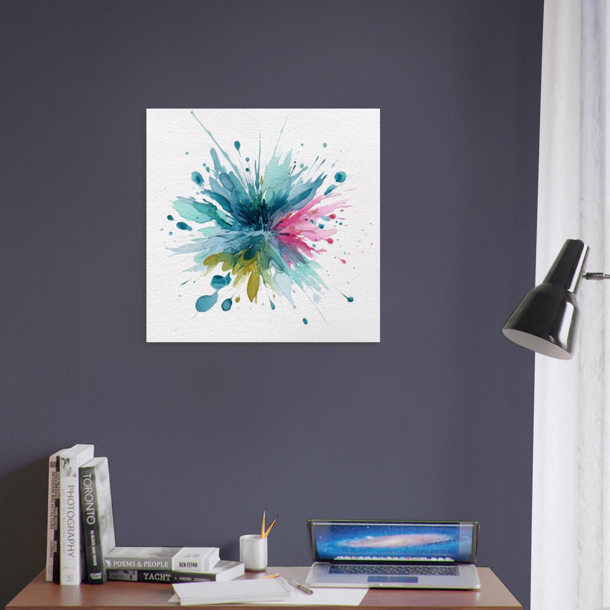 Cool Explosion Aluminum Print | Abstract Art | Modern Wall Decor | Vibrant & Serene | Ready to Hang
