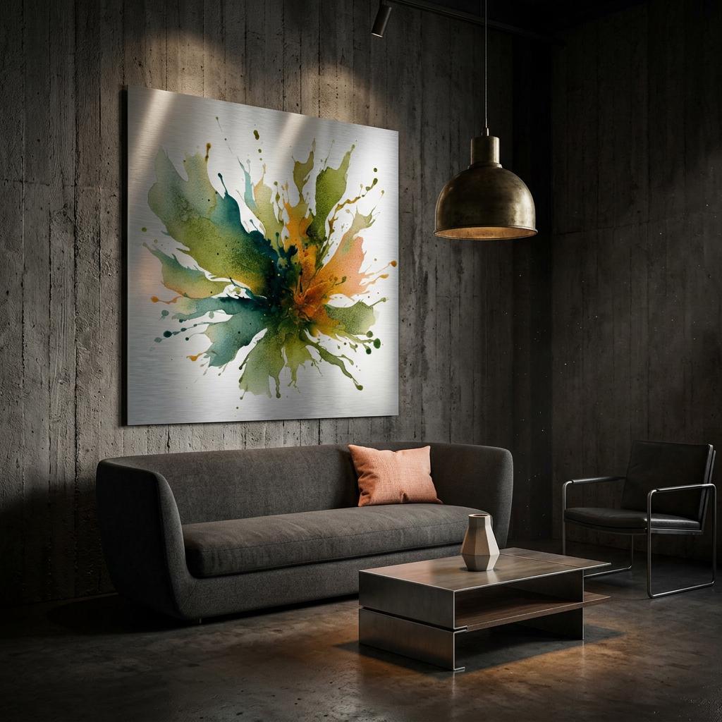 Earth Collision Aluminum Print | Abstract Nature Wall Art | Modern Home Decor | Unique Gift