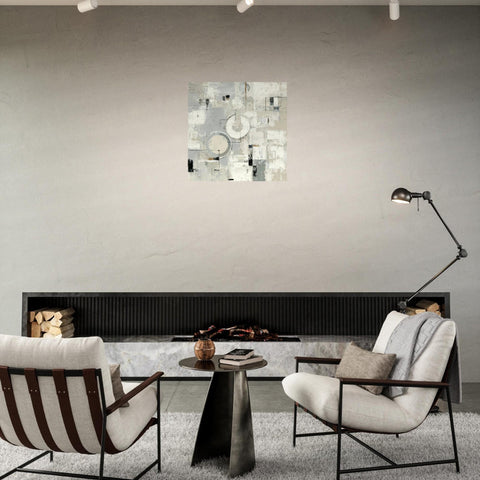 Quiet Geometry - Aluminum Print | Modern Minimalist Wall Art | Abstract Geometric Decor | Calm Serene Art | Large Format Metal Print
