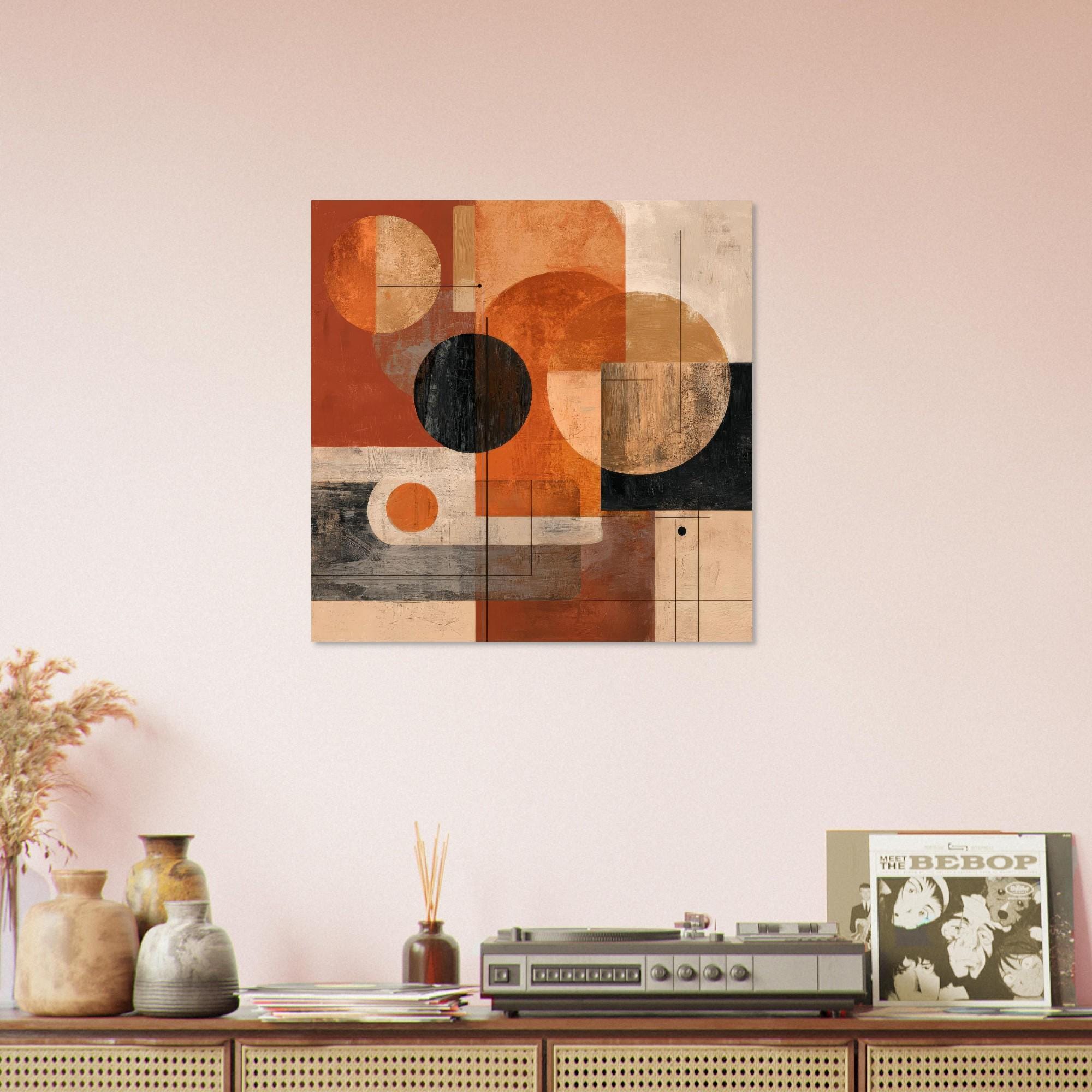 Balanced Element - Aluminum Print | Modern Abstract Wall Art | Minimalist Decor Gift | Vibrant & Textured Illusion
