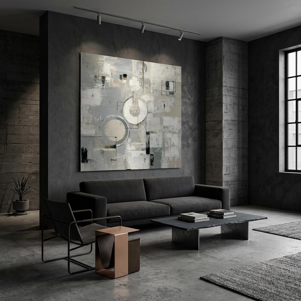 Quiet Geometry - Aluminum Print | Modern Minimalist Wall Art | Abstract Geometric Decor | Calm Serene Art | Large Format Metal Print