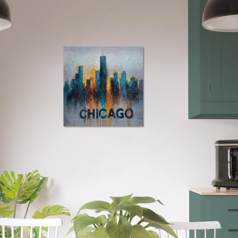 Chicago Skyline Aluminum Print | Urban Art | Metallic Finish | Modern Wall Decor | Industrial Art Gift