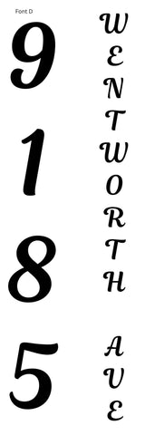 Custom 8x24 Wentworth Vertical Address Sign | Brushed Aluminum House Number Plaque | Modern Architectural | Personalized Metal Sign