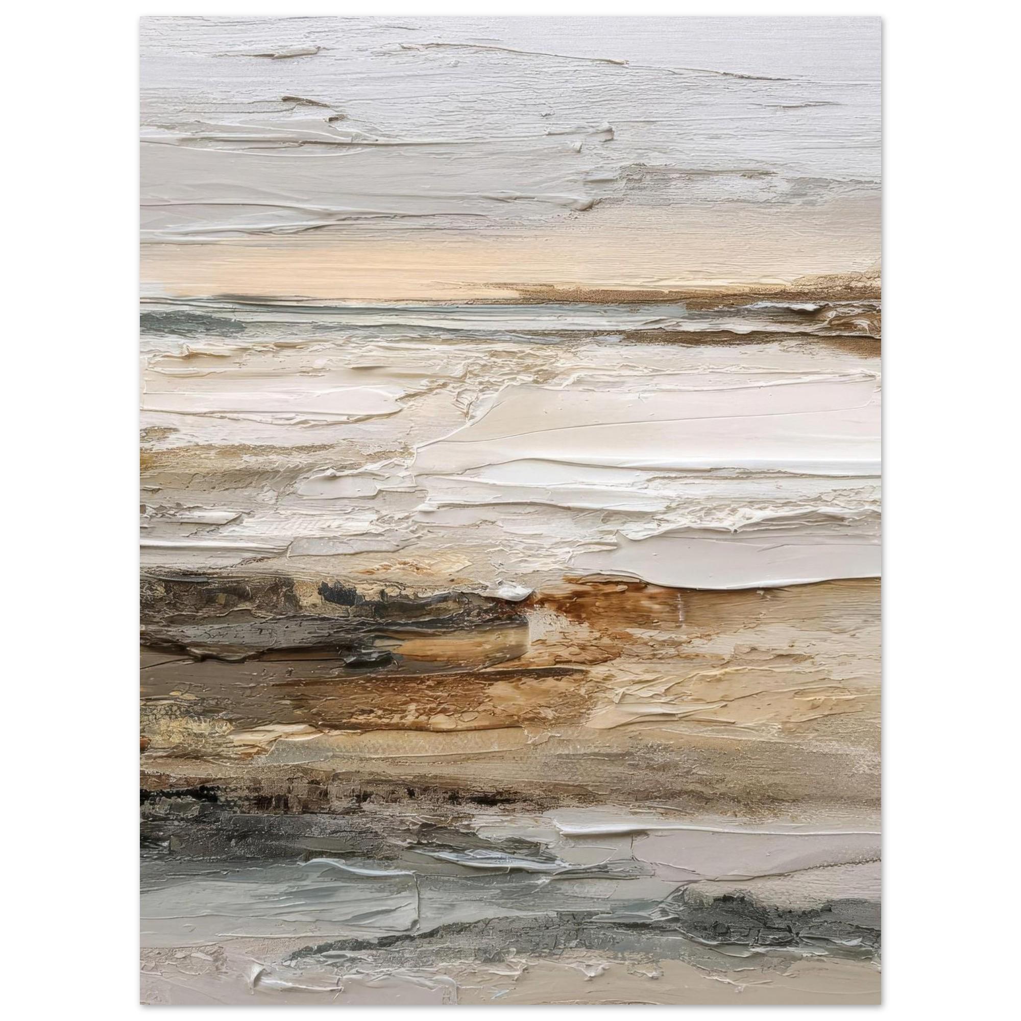 Bluffside - Clash of Echoes - Textured Illusion Abstracts Aluminum Print | Coastal Modern Art | Unique Wall Decor Gift
