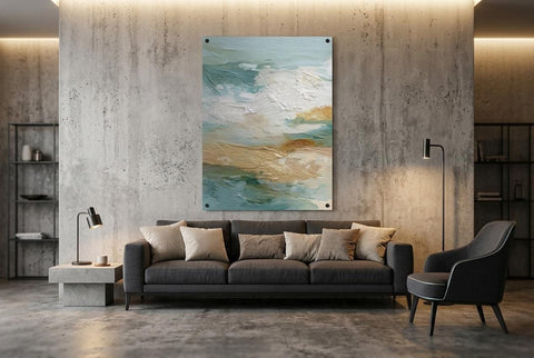 Shorefall - Clash of Echoes - Textured Illusion Abstracts | Coastal Modern Decor | Clash of Echoes Collection | Unique Wall Art Gift