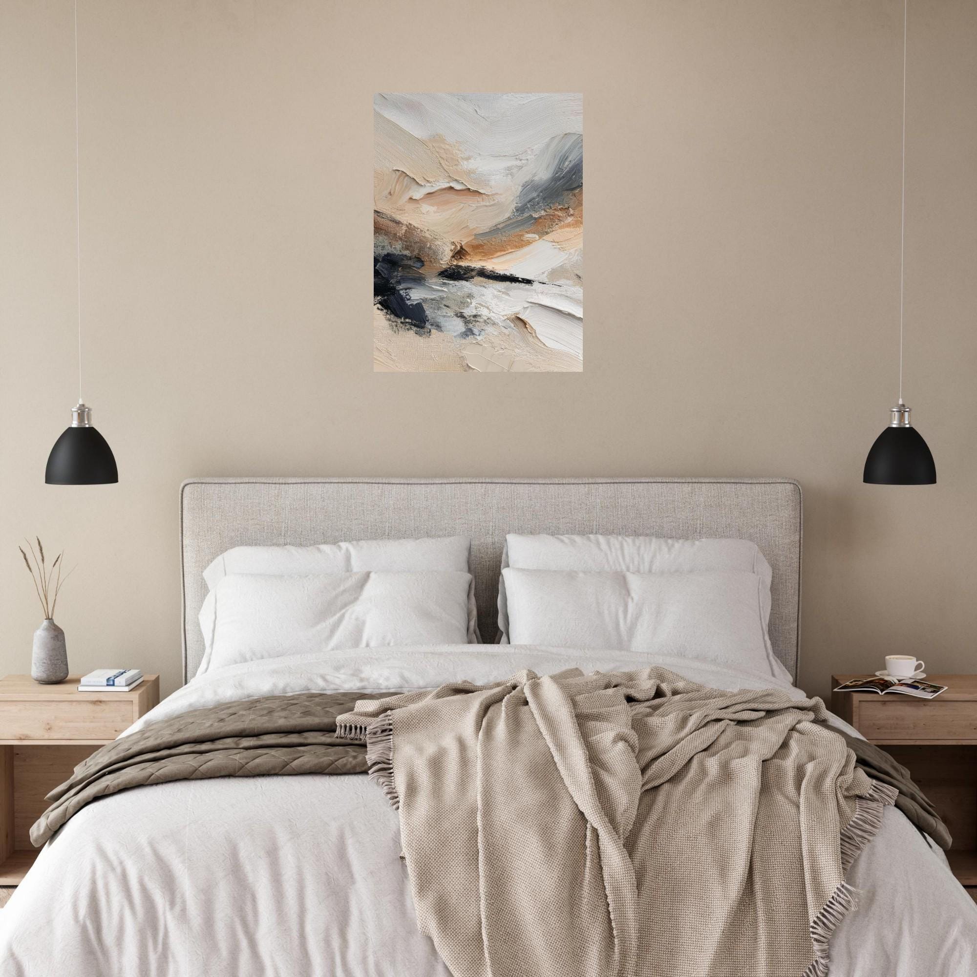 Sahara - Clash of Echoes - Textured Illusion Abstracts Art | Boho Desert Wall Decor | Modern Matte Finish | Unique Home Gift