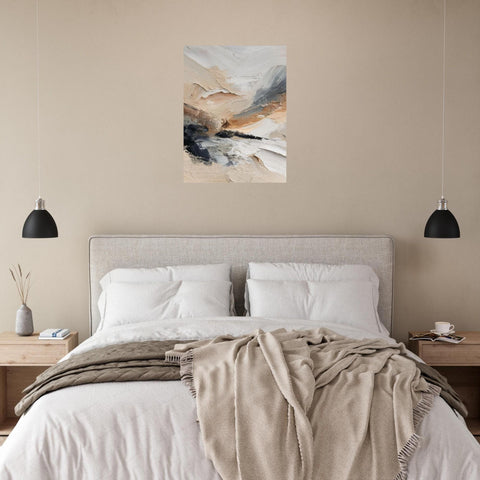 Sahara - Clash of Echoes - Textured Illusion Abstracts Art | Boho Desert Wall Decor | Modern Matte Finish | Unique Home Gift