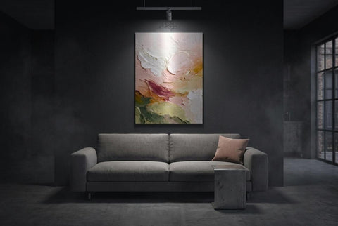 Sunrise - Clash of Echoes - Textured Illusion Abstracts Aluminum Print Art | Coastal Warmth Wall Decor | Modern Home Art