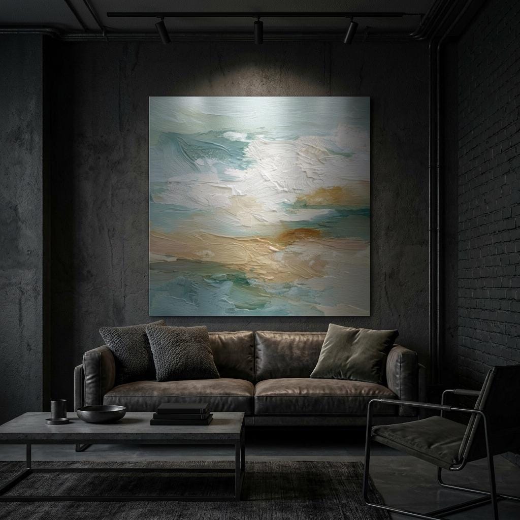 Shorefall - Clash of Echoes - Textured Illusion Abstracts | Coastal Modern Decor | Clash of Echoes Collection | Unique Wall Art Gift