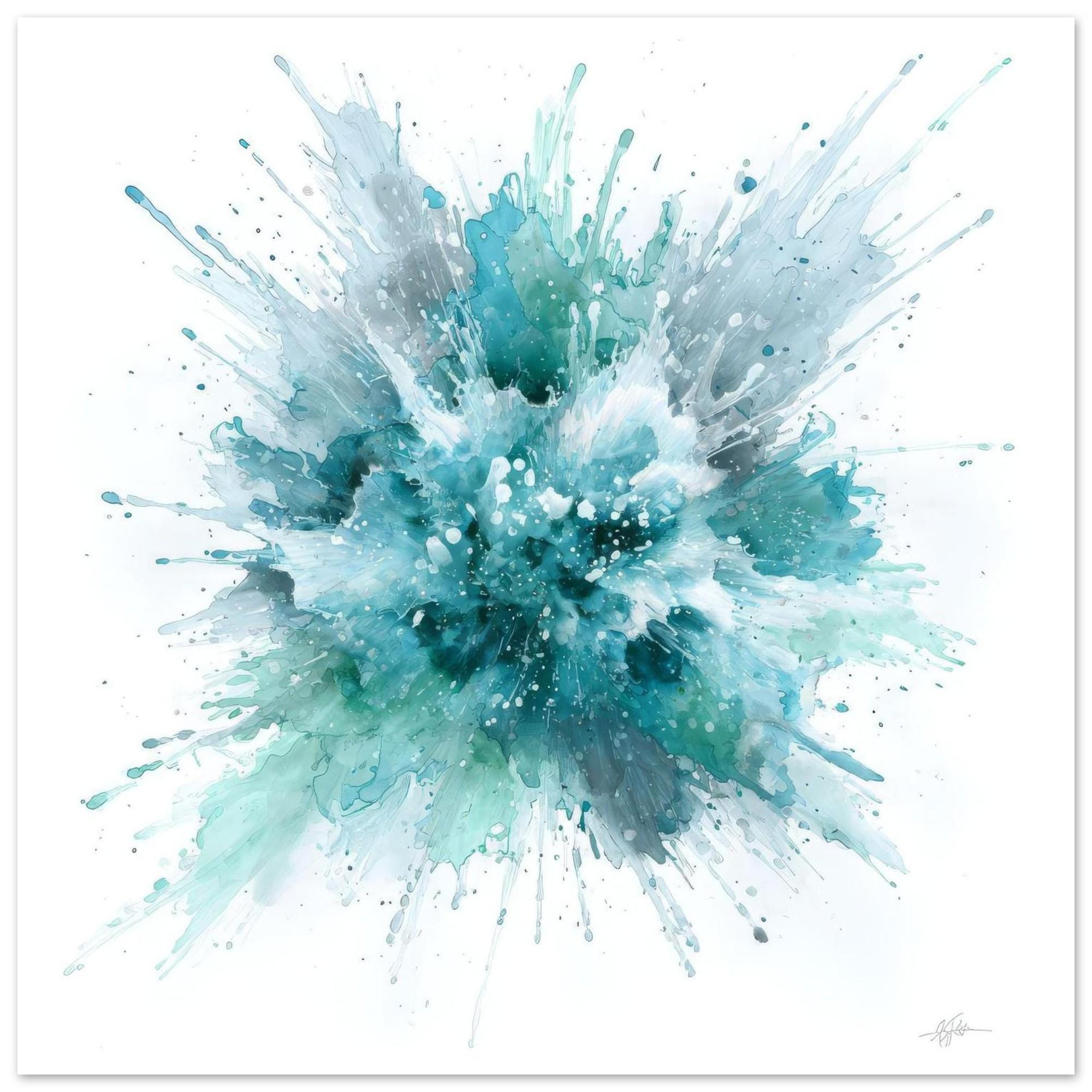 Liquid Velocity Aluminum Print - Modern Abstract Art, Vibrant Colors, Metal Wall Decor, Office Art, Gift for Him