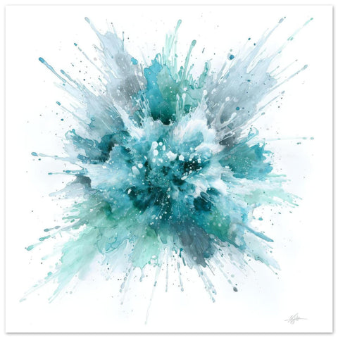 Liquid Velocity Aluminum Print - Modern Abstract Art, Vibrant Colors, Metal Wall Decor, Office Art, Gift for Him