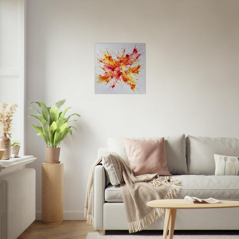 Kinetic Force Aluminum Print: Modern Art, Vibrant Colors, Minimalist Decor Gift - Unique Wall Art