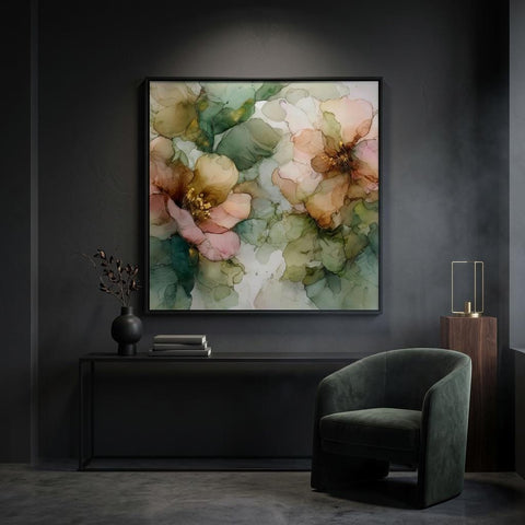 Sage Shadow Brushed Aluminum Print | Serene Modern Wall Art | Textured Metallic Art | Home Decor Gift