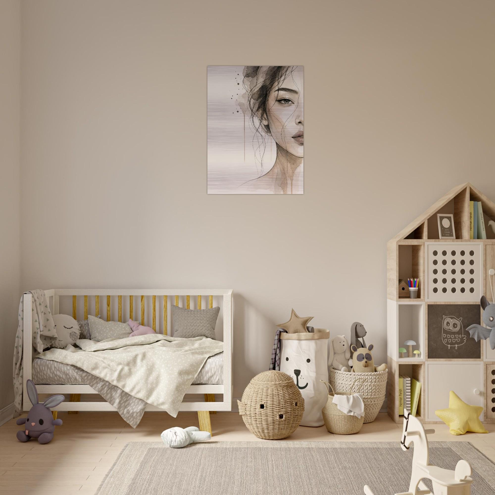 Silk Lotus - Aluminum Print | Woman Portrait Wall Art | Modern Metallic Home Decor | Serene & Strong Gift Idea