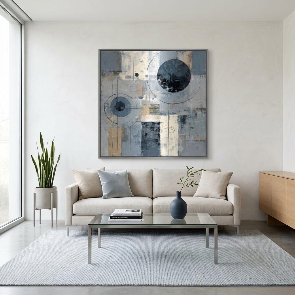 Composed Dimensions - Modern Abstract Aluminum Print | Wall Art | Minimalist Decor Gift | Textured Illusion Art