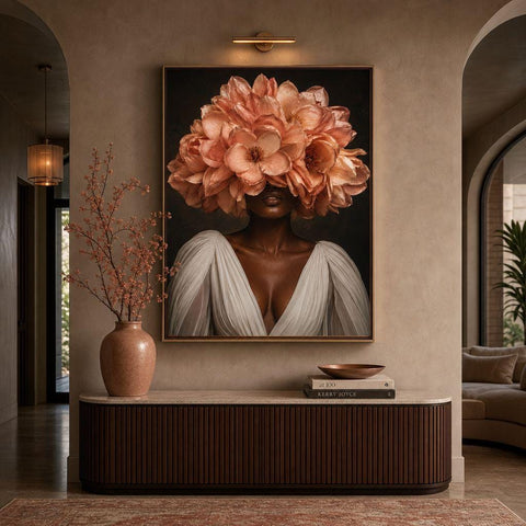 Ethereal Bloom Brushed Aluminum Print, Magnolia Botanical Wall Art, Modern Silver Metal Wall Decor, Fine Art , Serene Home Gift