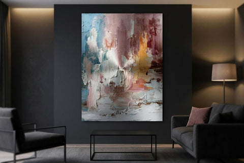 Saltwind Clash of Echoes - Textured Illusion Abstracts Coastal Wall Art | Modern Home Decor Gift