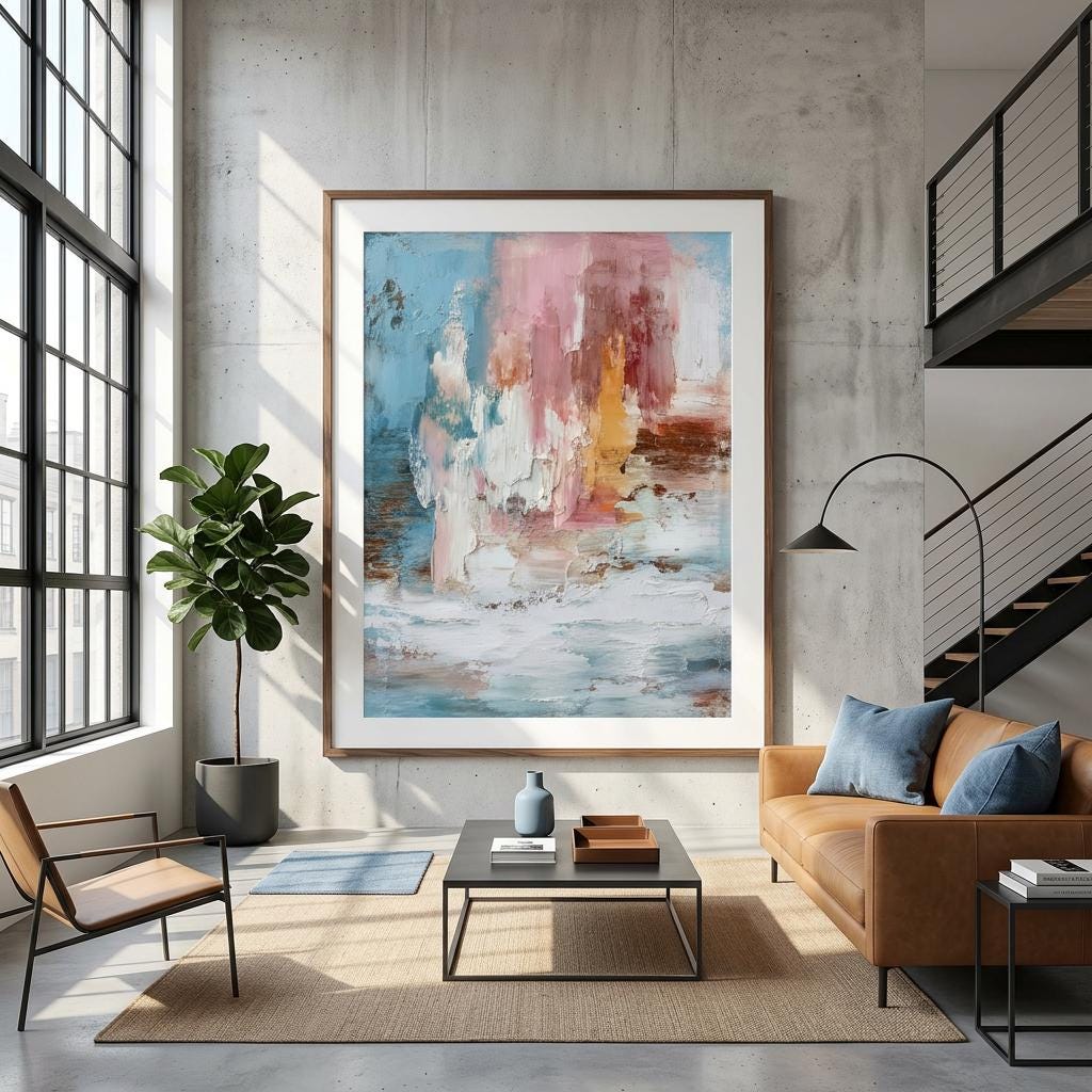 Saltwind Clash of Echoes - Textured Illusion Abstracts Coastal Wall Art | Modern Home Decor Gift