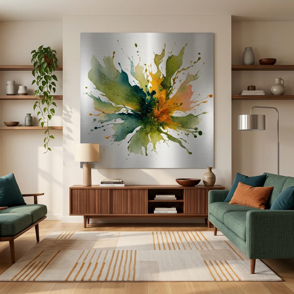 Earth Collision Aluminum Print | Abstract Nature Wall Art | Modern Home Decor | Unique Gift