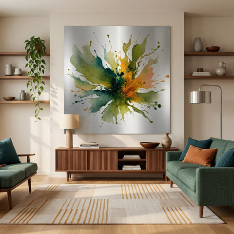Earth Collision Aluminum Print | Abstract Nature Wall Art | Modern Home Decor | Unique Gift