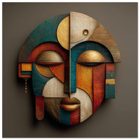 Abeni Form Aluminum Print, Modern Yoruba Inspired Wall Art, Geometric African Decor, Minimalist Metal Wall Decor, Unique Ethnic Home Art